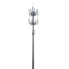 Pulverisieren Sie überzogene Monopole Turm-Stahlsendung/4g/Handy-Signal