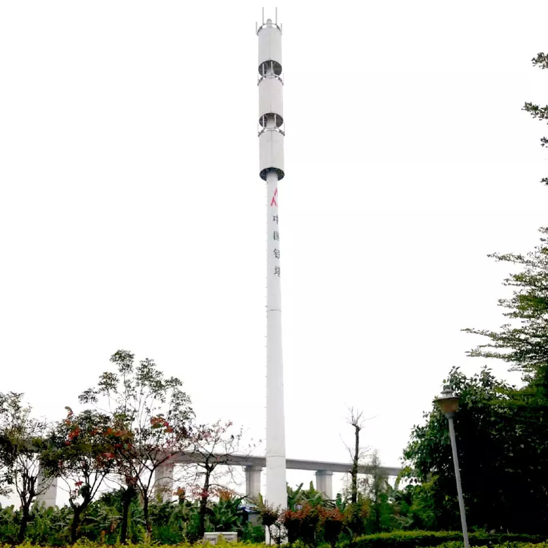 15 Mtr Guyed der Mast-galvanisierte Röhren- Stahl-Pole-Telekommunikations-Antennen-Rohr-Turm