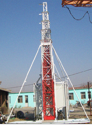 20m - 32m roter und weißer Rapid Deployment Tower 20'' Raumteleskop