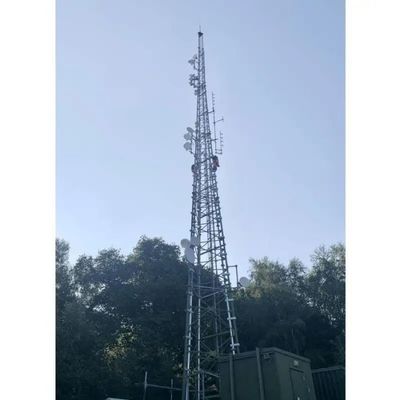 Stützte mit Beinen versehener Stahlselbst des gitter-vier Mobilkommunikations-Fernsehturm 100meters